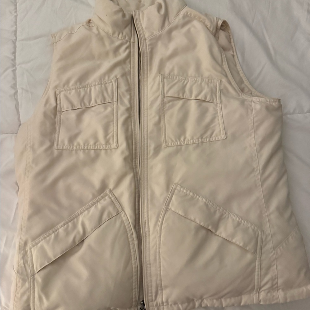 Ralph Lauren Off-White Quilted Vest